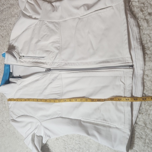 Ralph Lauren Lightweight Full Zip  Jacket Sz XL White/Blue Colar - Picture 9 of 11